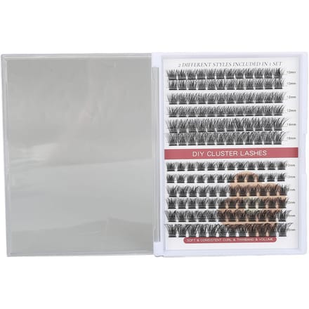 Clusterwimpers DIY Wimperclusters Extensions 10-16mm Gemengd Volume Individuele Valse Wimpers gray