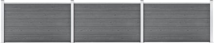 vidaXL - Schutting - 526x106 - cm - HKC - grijs