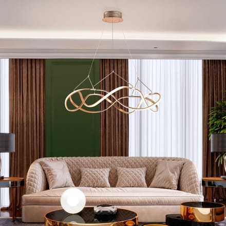 Schuller Valencia LED hanglamp Molly, afstandbediening, Ø80cm