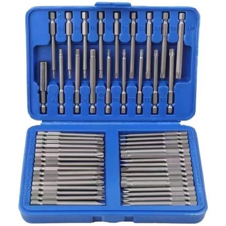 Jeu de 50 embouts de tournevis Jeu d'embouts de sécurité Jeu de tournevis magnétiques extra longs Jeu d'embouts de tournevis pour perceuse 50 Pcs