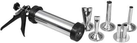 Worst Vulmachine - Worstmaker Worststuffer - Zelf Worst Maken - Roestvrij Staal - 1000 Gram - Zilver