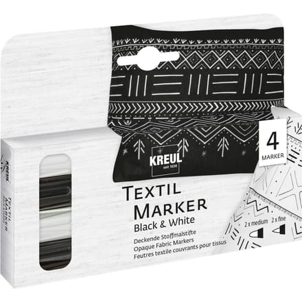 KREUL Textiel marker opaak "Black & White"