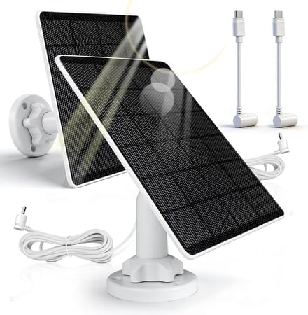 Zonnepaneel - Energiepaneel - Camera opladen - Universele compatibiliteit - 19.5 cm - Zwart