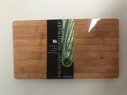 Excellent Houseware Snijplank bamboe hout - 35 x 20 cm - keuken serveerplanken