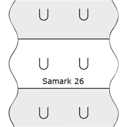 Prijsetiket 12x26mm Sato Samark wit afneembaar