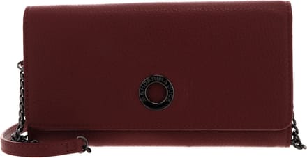 MANDARINA DUCK Leren Kaarthoes Schoudertas Mellow Leather Wallet Bag Mahogany Rood