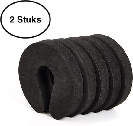 Schuim Deurstopper - set van 2 - deurbuffer - Zwart