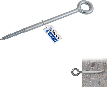 GeZu Impex Oogschroeven Voor Steigers 190 mm – Gegalvaniseerd