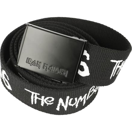 Iron Maiden Logo Unisex Riem - zwart - Standard