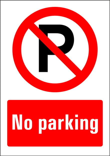 No parking bord, kunststof 210 x 297 mm
