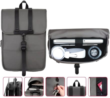 Hama Notebook-rugzak "Perth", tot 40 cm (15,6"), grijs