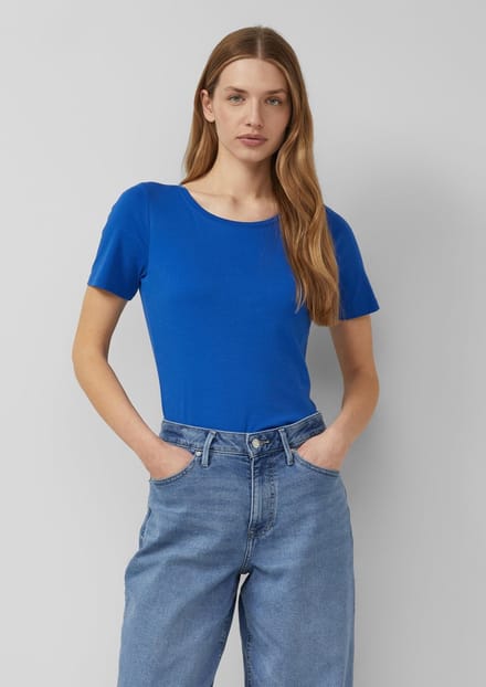 s.Oliver - female - T-shirt van interlock jersey in een slanke pasvorm