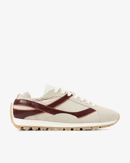 VIA VAI Scott Nala Sneakers Dames - Leer,Textiel,Su�de - Beige