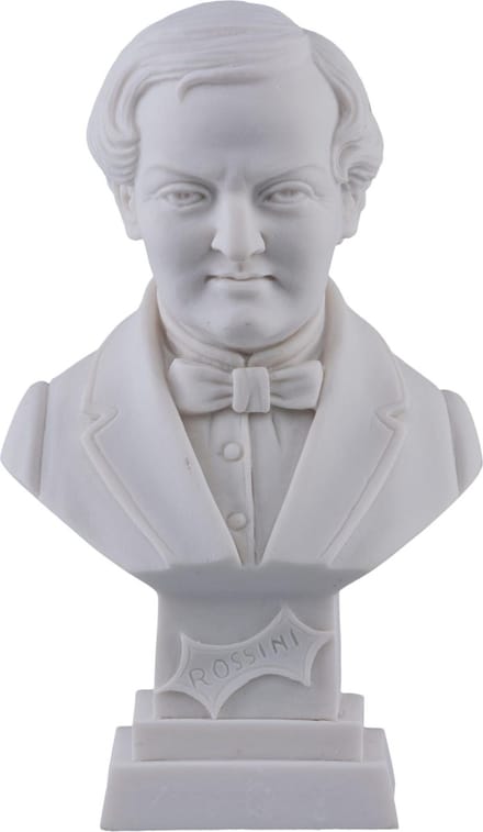 Music Gifts - Albast borstbeeld Rossini - 11 cm
