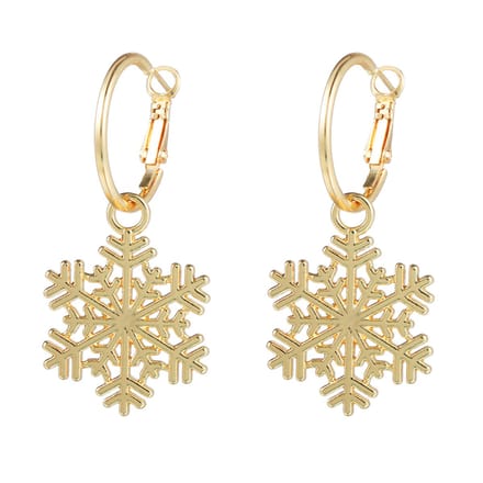 Marama - Oorbellen Sneeuwvlok Goud - Kerst - Feestelijk