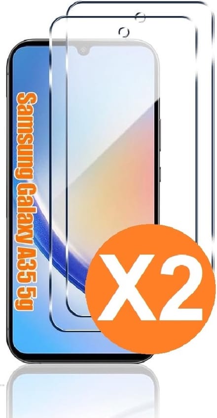 Screenprotector Geschikt voor Samsung Galaxy A35 (5G) Screenprotector Glas Gehard Tempered Glass - 2 Stuks