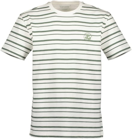 Blue Seven - Shirt 302829 groen / wit streep KM - maat M