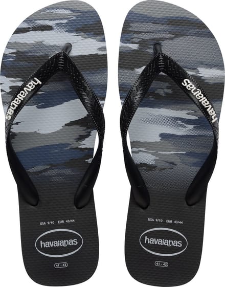 Havaianas HAV. TOP CAMU Zwart/Zwart/Wit Heren Slippers - Zwart/Zwart/Wit