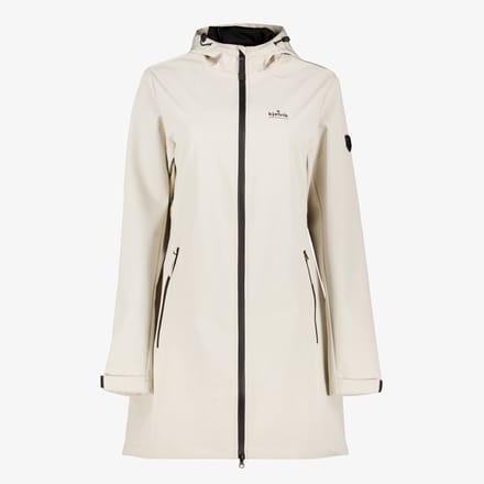 Kjelvik softshell lange dames jas beige - Maat XL