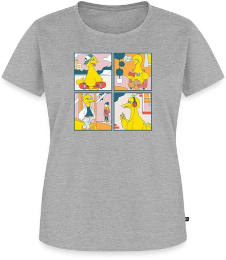 Sesamstraat Bibo Striptegels Premium T Shirt Dames