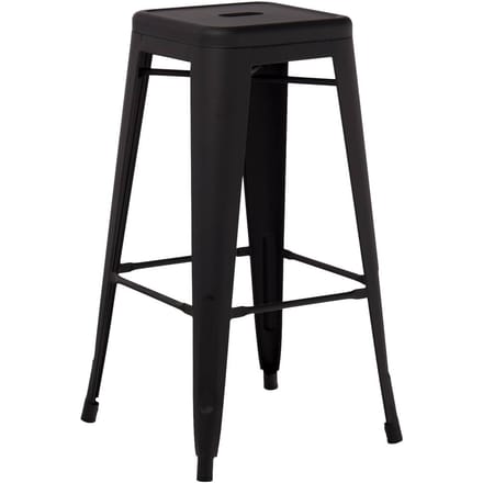 Legend Metalen barkruk mat zwart - 77 cm