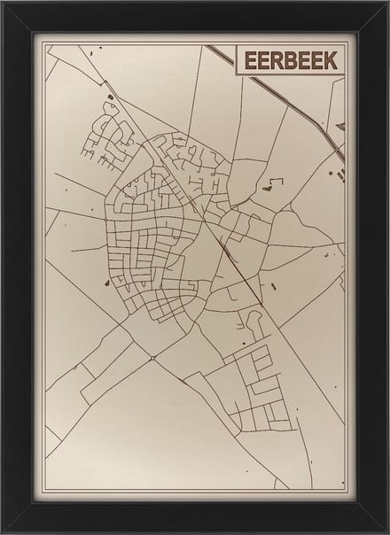 Houten stadskaart van Eerbeek