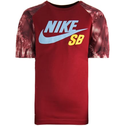 Nike Skateboarding Dri-Fit Sleeve Crew Neck Burgundy Junior T-shirt 977568 723