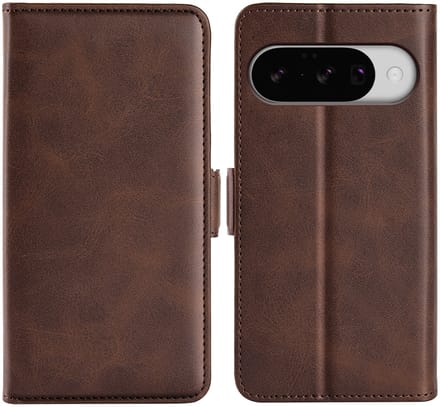 MobyDefend Hoesje - Geschikt voor Google Pixel 10 / Google Pixel 10 Pro - Luxe Wallet Book Case (Sluiting Zijkant) - Bruin