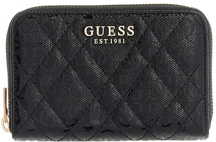 Guess Isemay Portemonnee Dames - Ritsportemonnee - Imitatieleer - Zwart