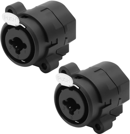 2-in-1 audio-adapterset: XLR- en 6,35 mm combo jacks