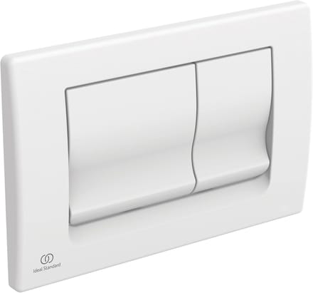 Bedieningsplaat WC - Spoelplaat - Dubbele Spoeling - Mechanische Bediening - 24.5 x 16 cm - Wit