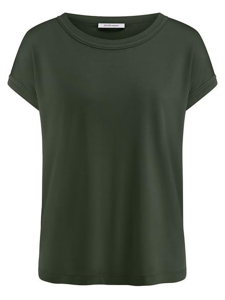 Shirt ronde hals Van Peter Hahn groen