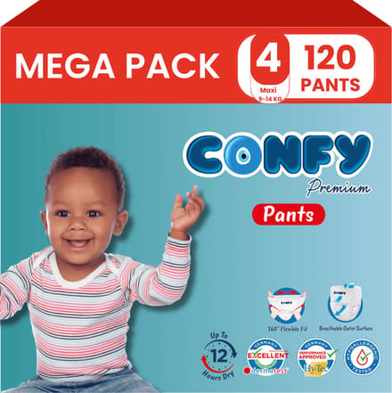 Confy Premium Pants - Luierbroekjes Maat 4 (9-14kg) - 120 Luierbroekjes - Mega Pack