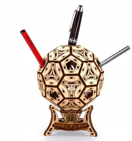 3D Houten Voetbal Puzzel Organizer - Bouwpakket