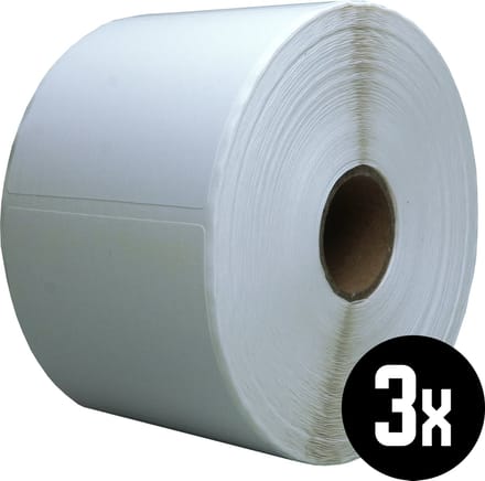 DULA Compatible Zebra Labels 57x51mm - 1000 etiketten per rol - kern 25mm - Wit - Permanent - 3 roll