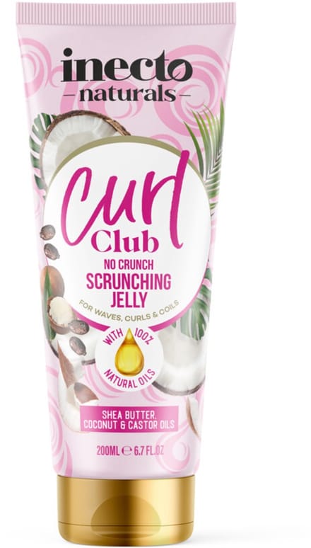 Inecto Curl Club Scrunching Jelly Shea Butter Coconut Castor Oil 200 ml