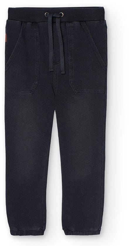 Boboli Fleece Denim Broek Zwart 7 Years Kinderen