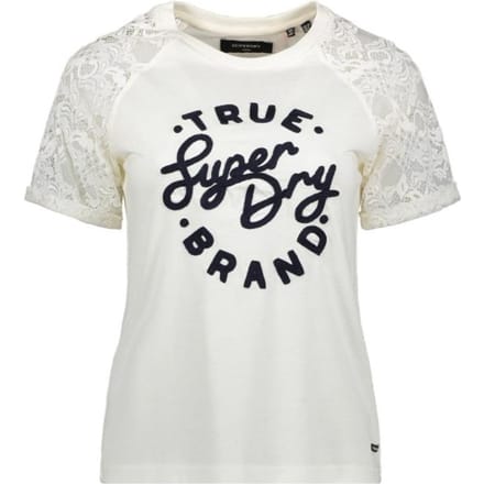 Superdry Summer Lace Raglan Dames T-shirt - Maat S