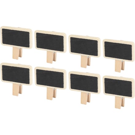 50 stuks Miniatuur Schoolbord Borden met Klem Herbruikbare Evenement Decoraties Houten Miniatuur Schoolbord beige