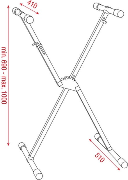 DAP-Audio D8363 Keyboard Standaard Enkel Frame