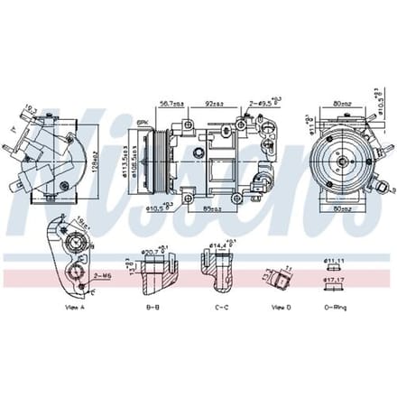 Airco-compressor NISSENS 891109