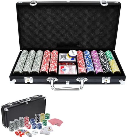 CLVP® Pokerset - Pokersets - Pokermat - Pokertafel met Chips