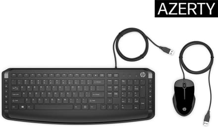 HP Pavilion 200 - Bedraad Toetsenbord en Muis - Combo - Azerty - Zwart