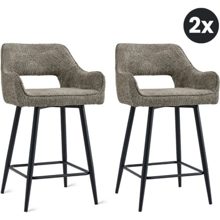 Multifurn 2x barkruk ray stof (set van 2)