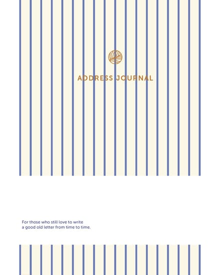 A-Journal - Receptenboek - Blauw gestreept