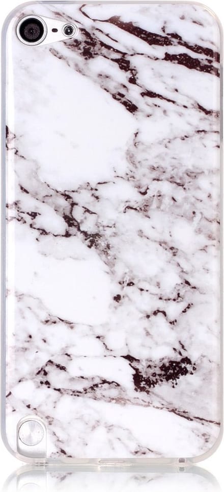 Peachy Wit geschikt voor iPod Touch 5 6 7 marmer TPU hoesje marble case