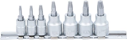 BGS Schroeven uitdraaiset - 1/4 / 3/8 - voor defect Torx - T10 - T40 - 7 delig