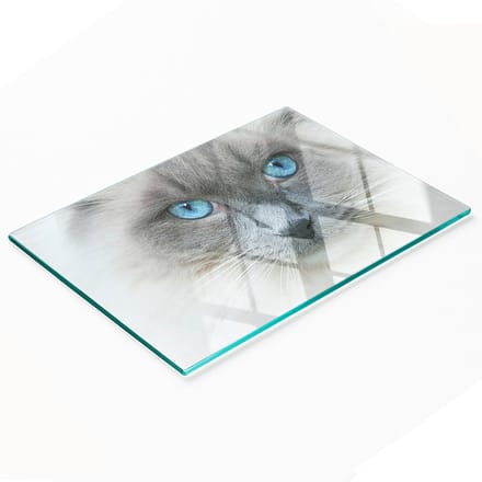 Decoratieve snijplank van gehard glas met kattenogen (80x52 cm)