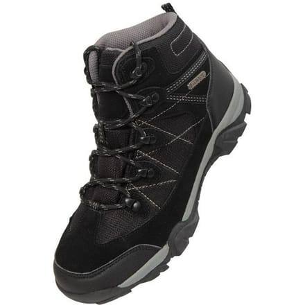 Mountain Warehouse Kinder/kleuterpad suède wandelschoenen (Zwart)