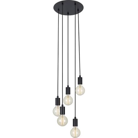 Marksjold Sky 5-lichts hanglamp zwart